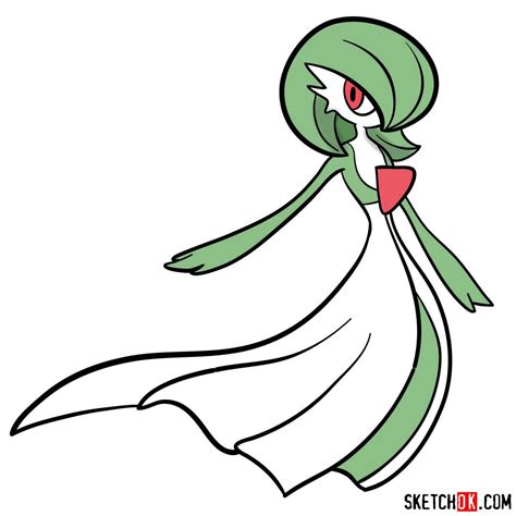How to Draw Gardevoir from Pokemon .
